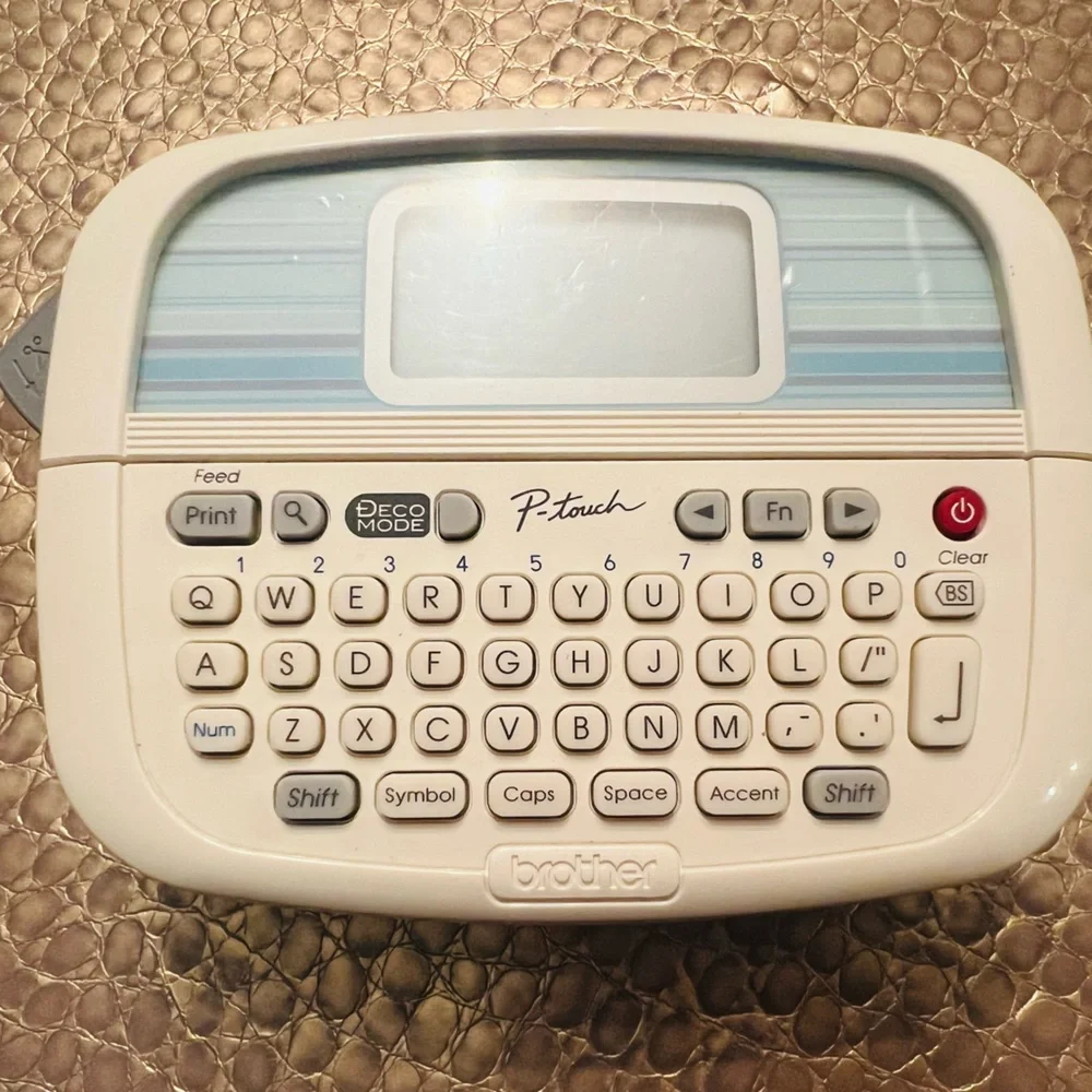NWOT Brother PT-90 Label Maker in Gray and White Includes Tape